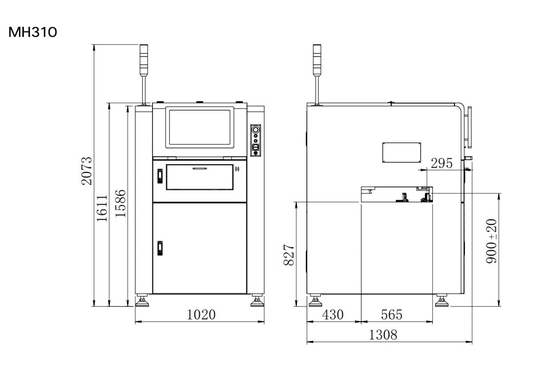 Online SPI 3D PCBA Lötpaste Inspektion MH310